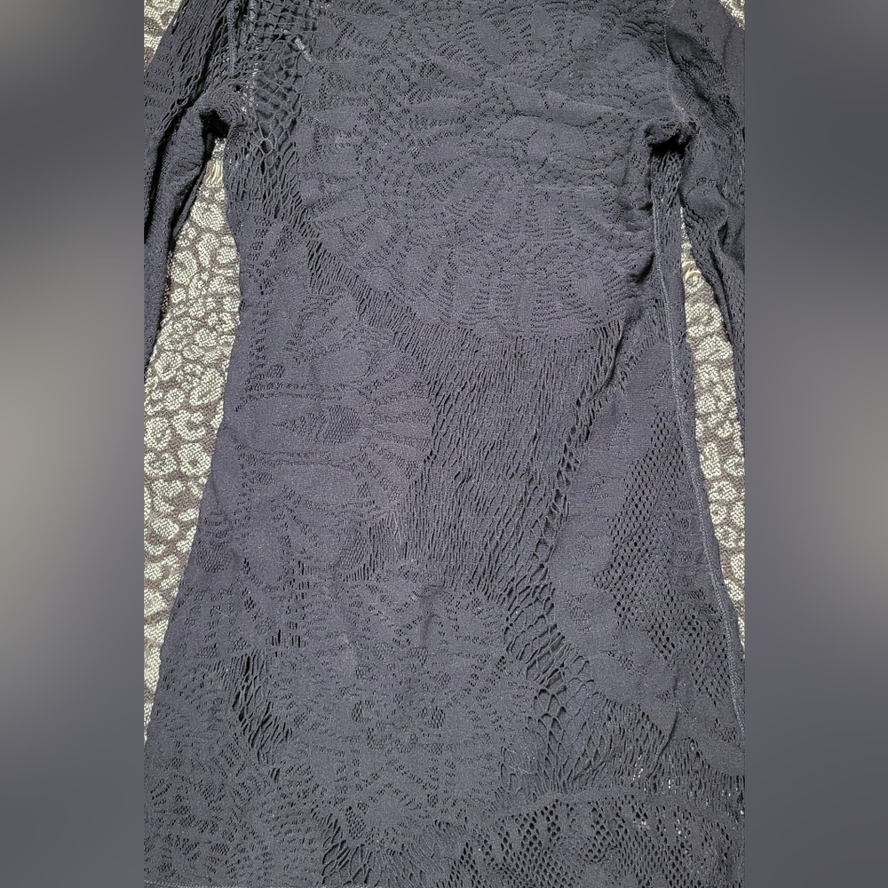 Jean Paul Gaultier Black Mesh Lace Pullover Dress - Picture 2 of 3
